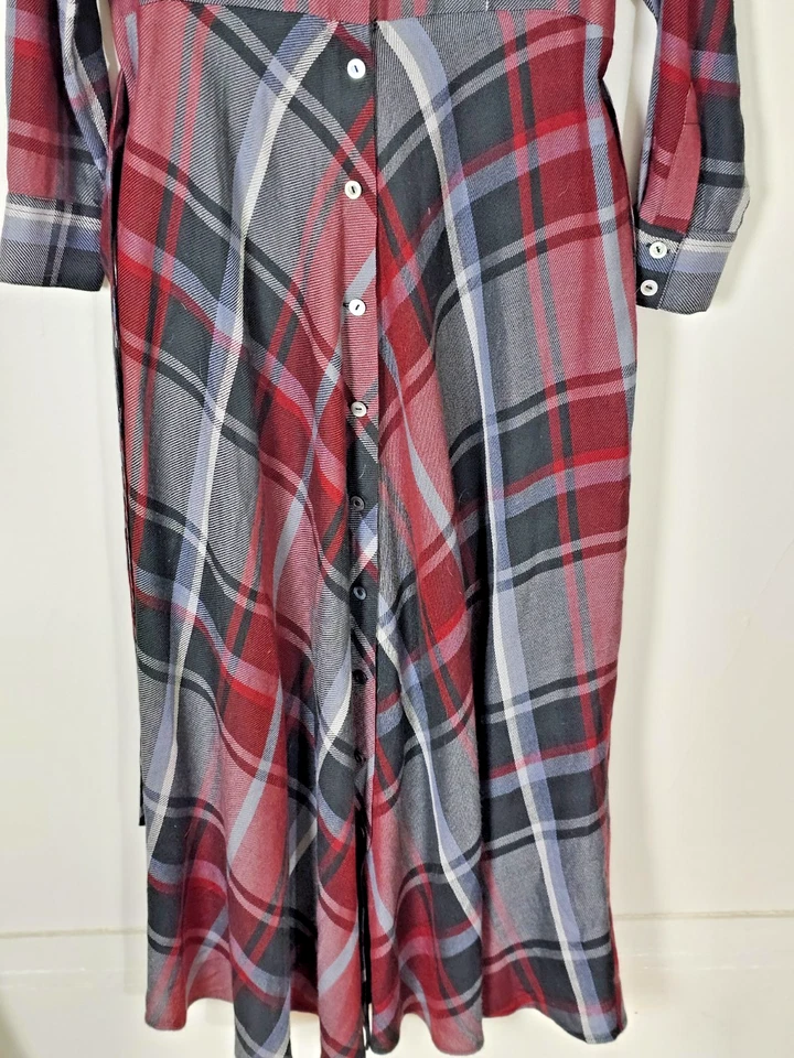 Мягкое окружение женщин Cabernet красный клетку Гейл Tartan платье w/ремень размер M - Изображение 4 из 4