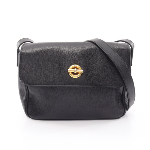 CELINE Shoulder Bag Leather Black
