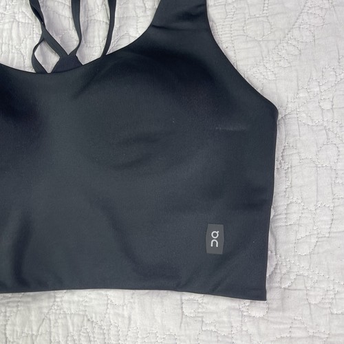 Reggiseno On Cloud Run On Clouds donna attivo linea lunga taglia small nero - Foto 2 di 11