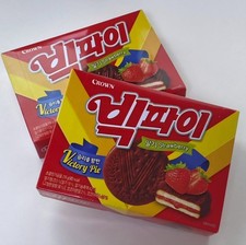 Snack CROWN VICPIE (Victory pie) 216 g × 2 caja, famoso bocadillo choco, sabor dulce