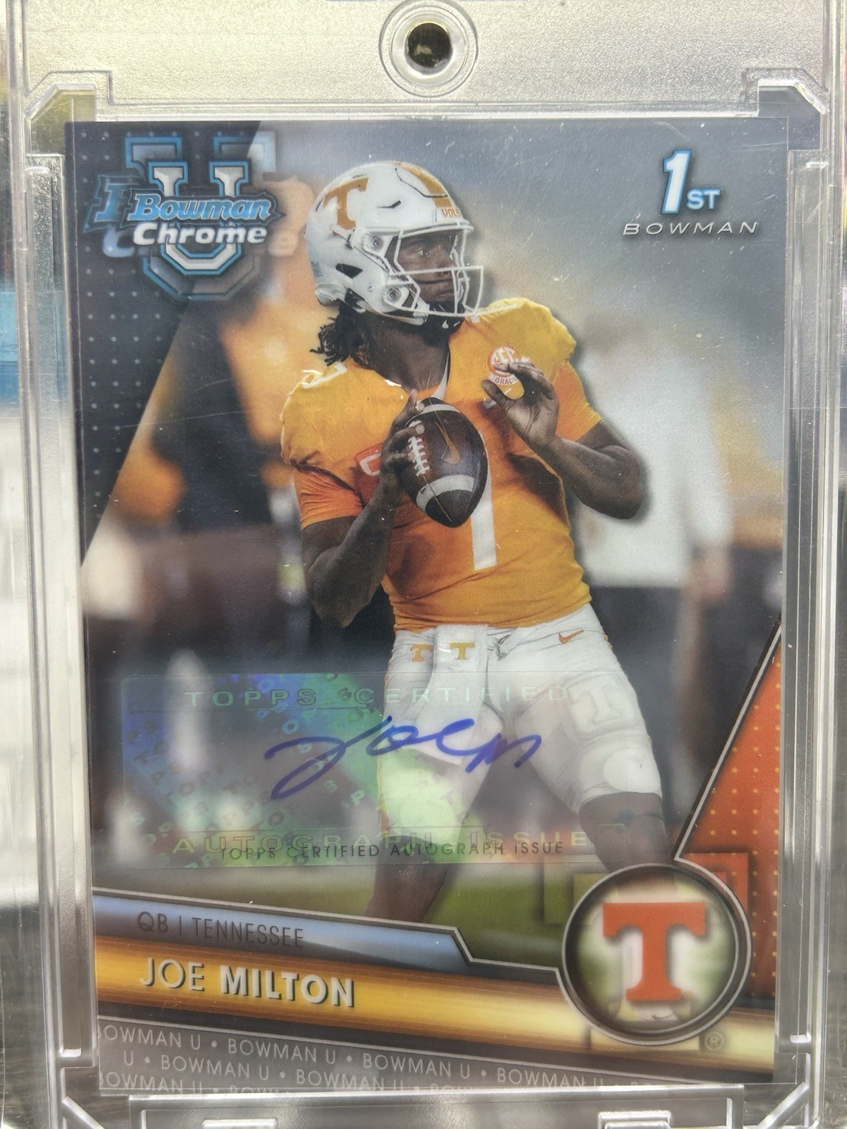 2023 Bowman University Chrome Football Joe Milton #148 1st Auto