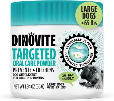Dog Dental Powder, Brush-Free Breath Freshener & Teeth Cleaning Dental Care Powd