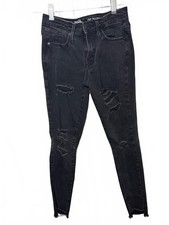 Mossimo Supply Co. High-Rise Black Distressed...
