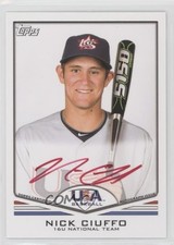 2011 Topps USA Baseball Team Auto Red Ink 41/99 Nick Ciuffo #USA-A26 Auto 0c6