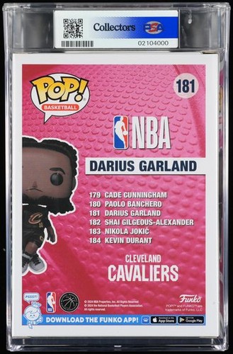 Darius Garland Baloncesto Cleveland Cavaliers 181 Funko Pop! PSA 9 COMO NUEVO - Imagen 2 de 3