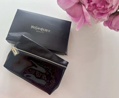 YVES SAINT LAURENT BEAUTE Kosmetiktasche, schwarz, Lack, hochglänzend, NEU! - Bild 1 von 4