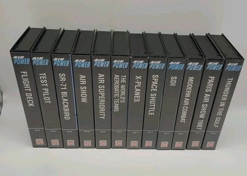 Time Life Video "Air Power" VHS Tapes, 12 Volumes US Aviation & Space Technology