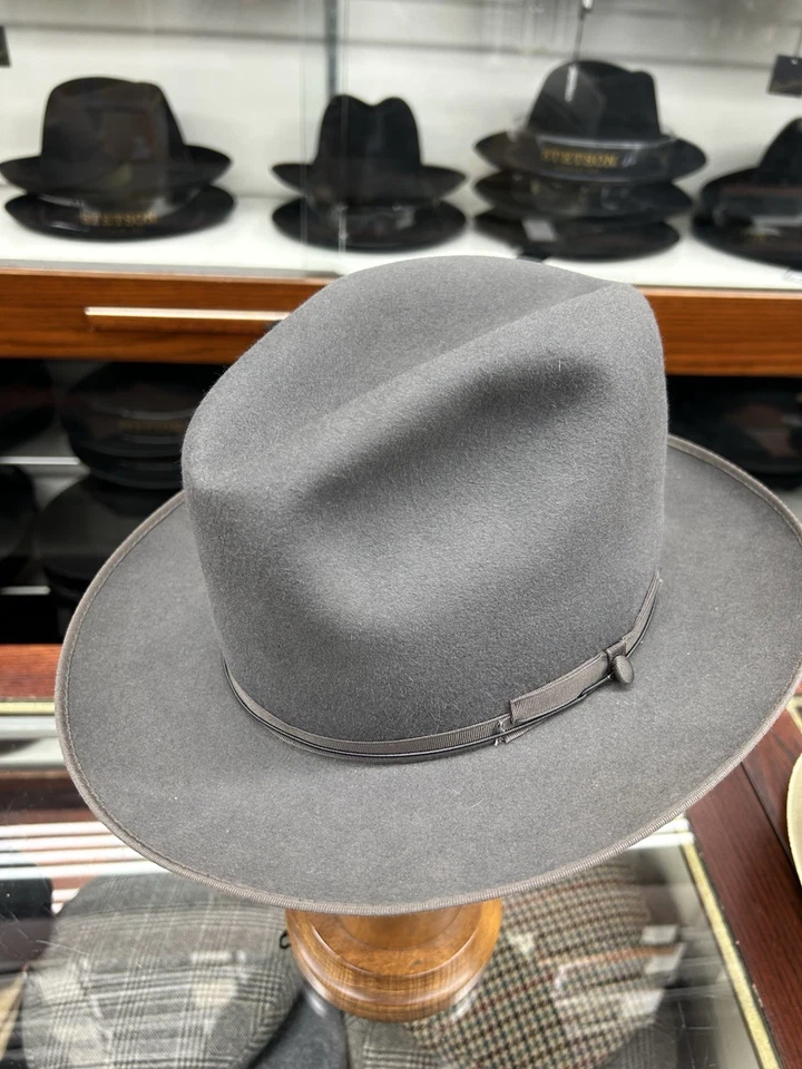 Sombrero Borsalino Alessandria Acero Gris Piel Fieltro Hecho en Italia Talla 56 7 Foto 2 de 4