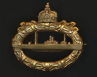WW1 German Imperial U-Boat badge Navy war Submarine award pin Kriegsmarine medal