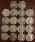 Pre 1965 90% Silver Washington Quarters Various Years Lot Of 18