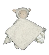Parents Choice Cream Lamb Sherpa Satin Baby Blanket Plush Buddy Lovey
