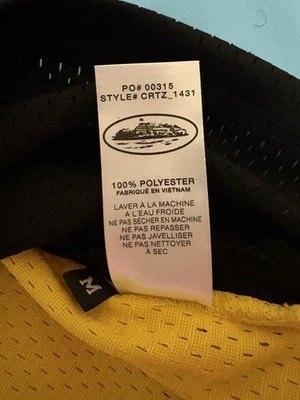 Corteiz 95 Honey Black REVERSIBLE MESH JERSEY 11 BLACK / YELLOW
