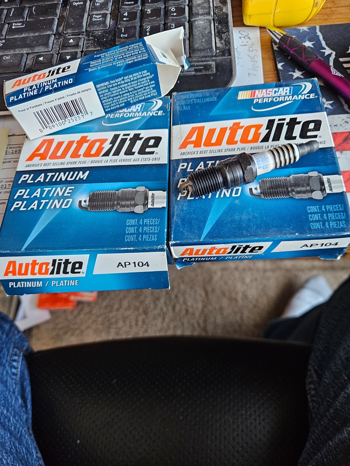 8 NOS AUTOLITE AP104 platinum spark plugs