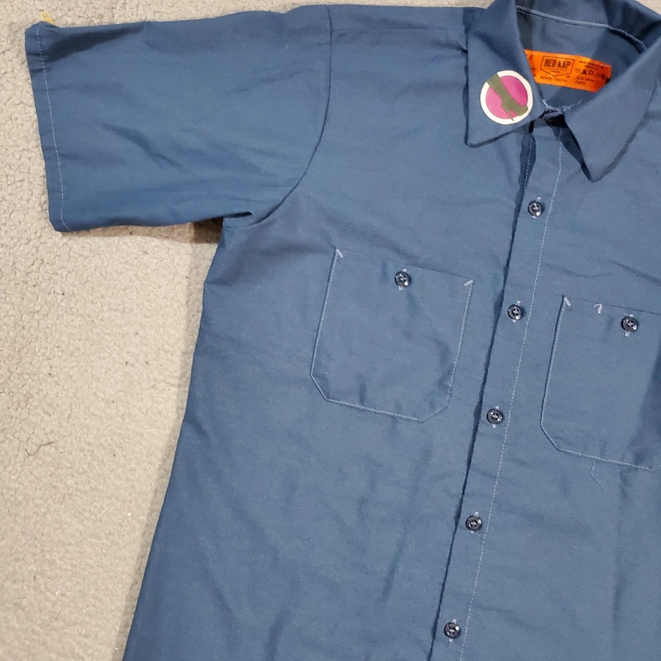 Stilettos On Steel Shirt Mens Medium Blue Rosie The Riveter Work Chore Mechanic - Image 4 of 4