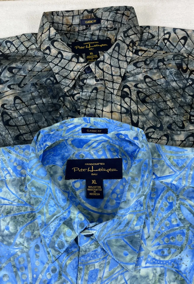 Lot Of 2 Pete Huntington Bali Handcrafted Classic Fit Shirts Lot Of 2 Size XL - Image 2 of 4