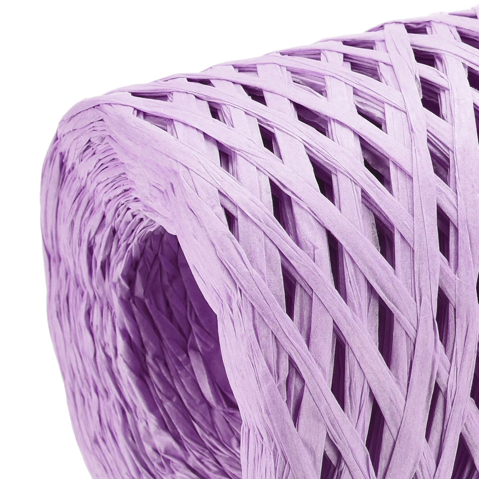 Cinta artesanal de papel de rafia, cuerda de cuerda de rafia de 1/4 de pulgada, 218 yardas púrpura Foto 4 de 4