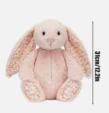 Jellycat Authentic Medium Blossom Blush Bunny 'Cherry' Plush Toy NWT /Dust Bag