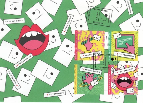 Postcrossing Set Friendship I Love Postcrossing Finland Mint FDC Cover 2013