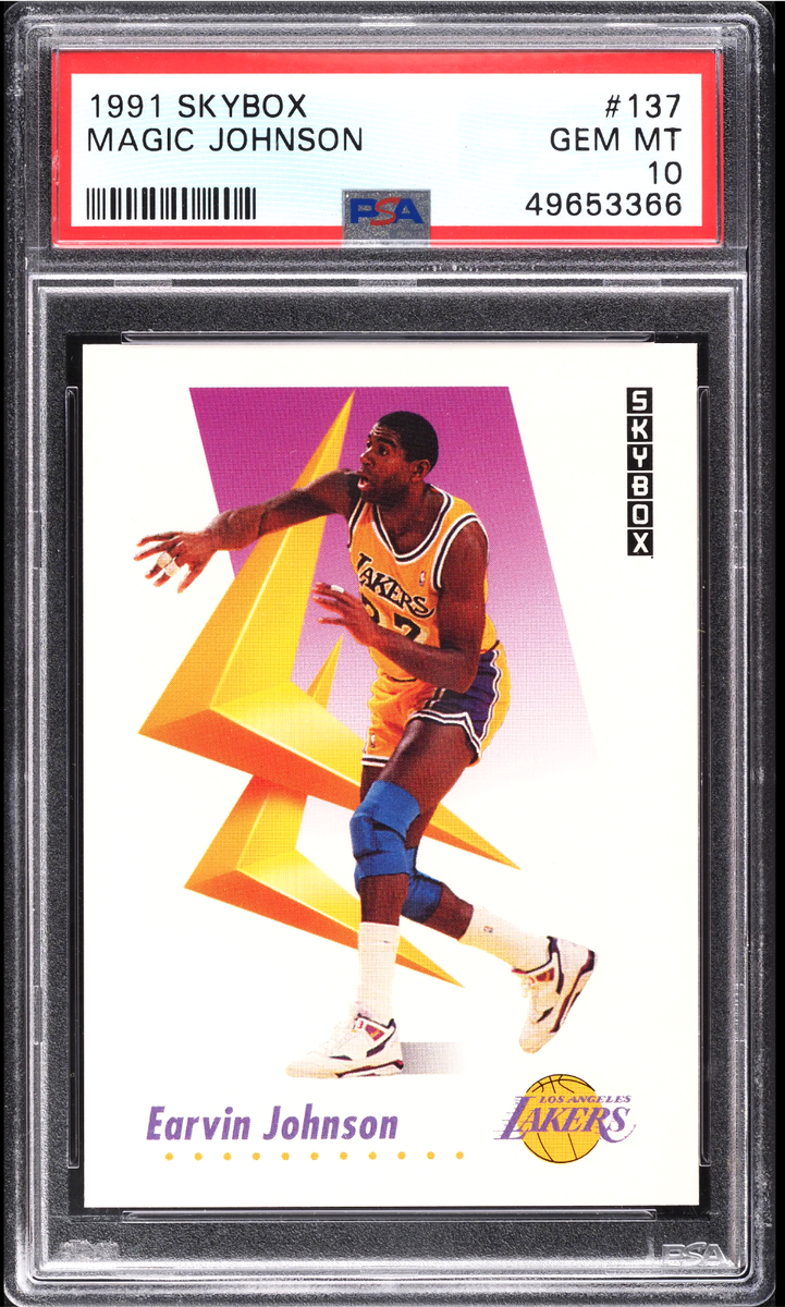 1991-92 Skybox Earvin Magic Johnson Card #137 PSA 10 Gem