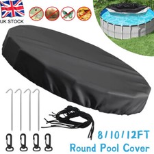 8/10/12FT Round Pool Cover, Solar Covers for Above Ground Pools Waterproof UK
