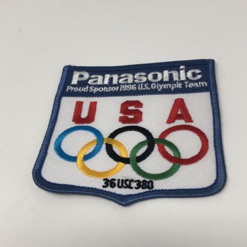 1996 Olympics Patch USA Team Sponsor Panasonic - Picture 1 of 4