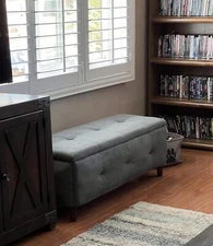 Panana End Of Bed Bench Stool Chair Modern Upholstered Storage Footstool Toy Box