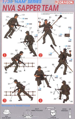 DRAGON 3308 1/35 NAM Series NVA SAPPER TEAM Kit - 第 3/3 張圖片
