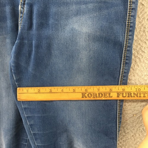 Seven 7 High Rise Skinny Jeans Womens 6 (Actual 30x29) Blue Zip Fly - Picture 6 of 17