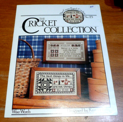 Wise Words Counted Cross Stitch By Cross-Eyed Cricket, No 23, Karen Hyslop