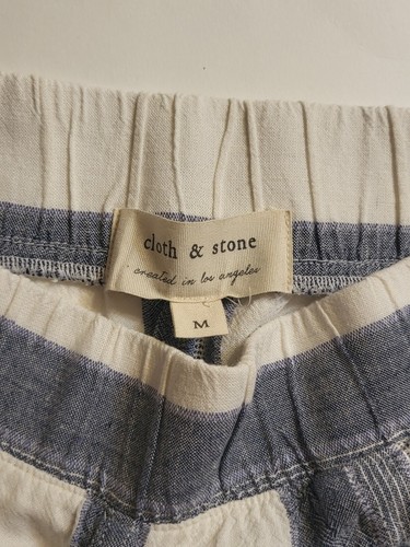 Sz SMALL Anthropologie Cloth & Stone Woven Tie Front Blouse / Cropped Pants - Picture 7 of 7