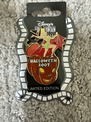 Rare Disney Soda Fountain Pin - 2007 Halloween Tinkerbell Pin - LE300