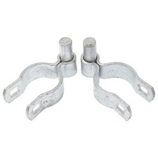 1 5/8" x 5/8" Chain Link Fence Post Hinge w/Bolts - 2 Pack