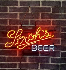 24" Stroh's Beer Acrylic Neon Sign Lamp Light Visual Handmade Decor Bar L 