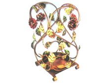 Portaombrelli porta ombrello in ferro battuto quadrato con rose da ingresso