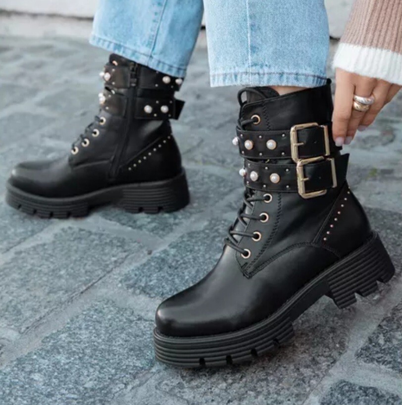 Bershka Long Studded Boots Bershka Chunky Sole Platform Heeled