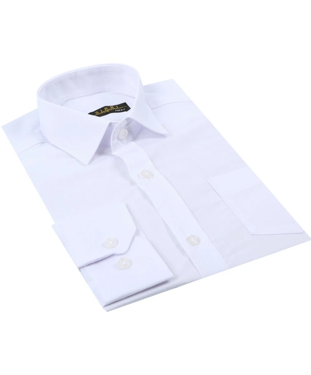 Boys white top wedding shirt