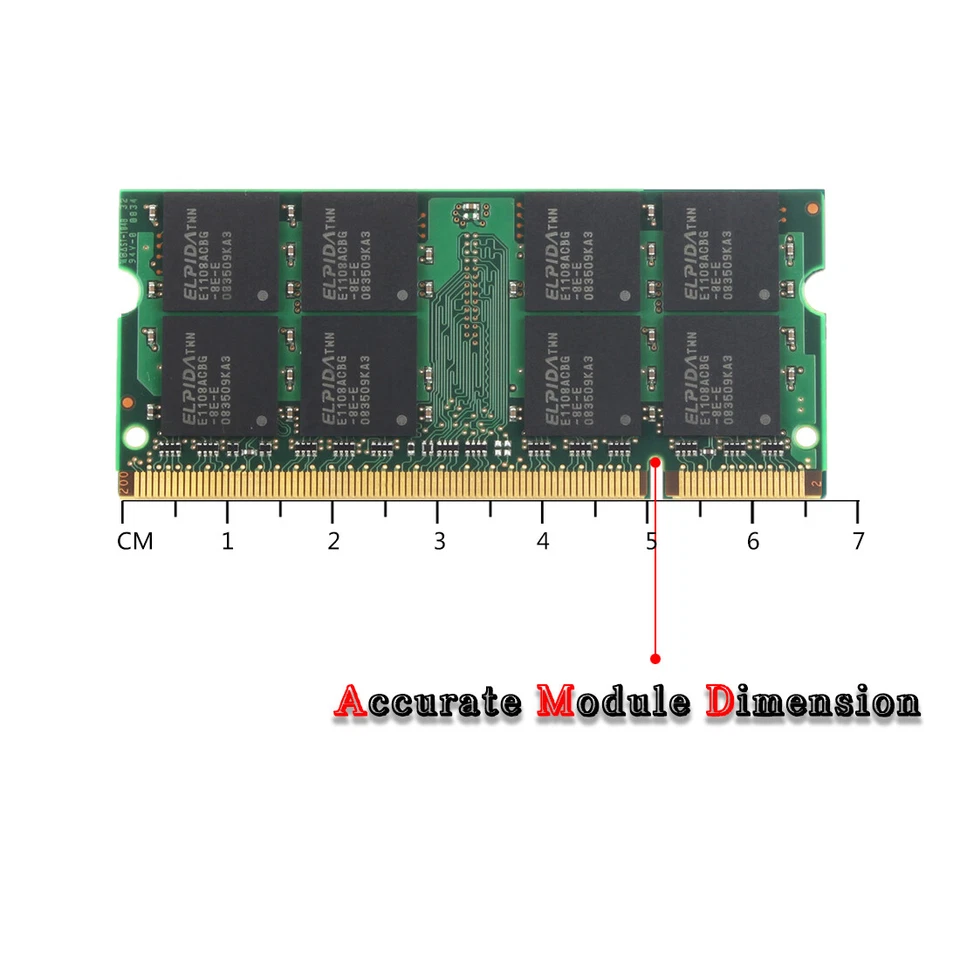 2pcs Adata 2 GB 2RX8 PC2-5300S Non-Ecc Memory DDR2 667 Mhz RAM Laptop SODIMM #N - Image 2 of 4