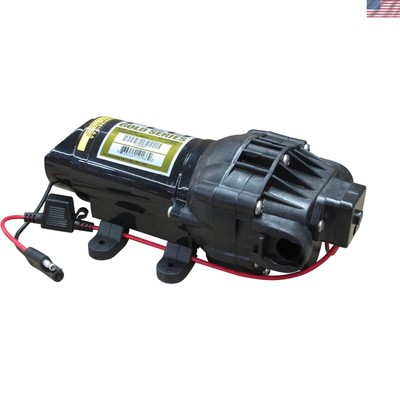 Efficient 12 Volt Diaphragm Pump with Internal Fan - 60 PSI, 2.1 GPM Flow Rate