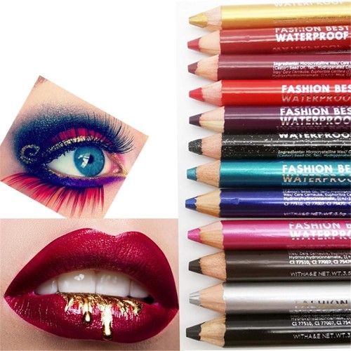 Pencil with Sharpener Eye Shadow&Liner Pen Highlighter Pigment Matte Waterproof - Picture 6 of 18