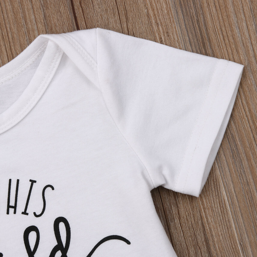 Newborn Kids Baby Girl Boy Short Sleeve Romper Jumpsuit Bodysuit Clothes Outfits - Picture 5 of 8