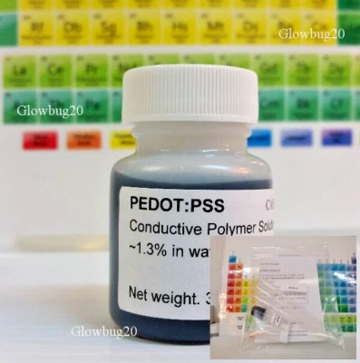 PEDOT:PSS Conductive Polymer 30g [ CAS# 155090-83-8 ] + DMSO Mixing Kit