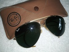 Vintage B\u0026L Ray Ban Aviator Sunglasses #58014 Gold Tone With Case for sale  online | eBay
