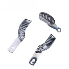 3pcs/set Dental Impression Trays Stainless Steel Denture Instrument Dental Tool