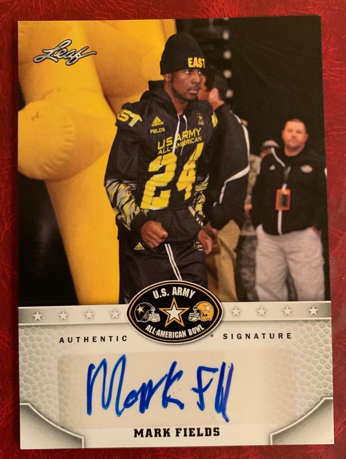 MARK FIELDS 2015 Kansas City Chiefs / Clemson Tigers 2015 U.S. Army AUTOGRAPH RC