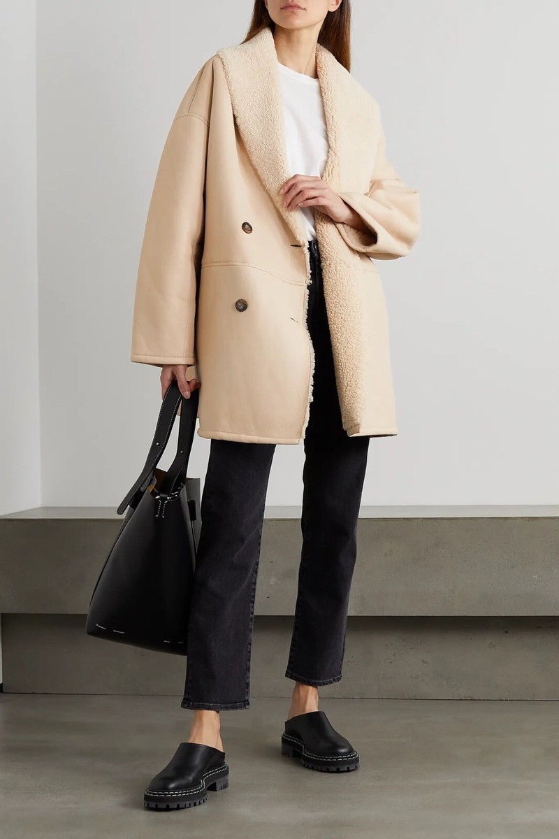 コート Loulou Studio Coats Boras Wool Cashmere Coat — Black – La Garçonne