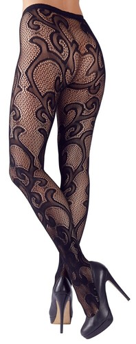 PANTYHOSE GERMANY BEATIFUL LACE 10% LYCRA BLACK ONE SIZE - Picture 3 of 4