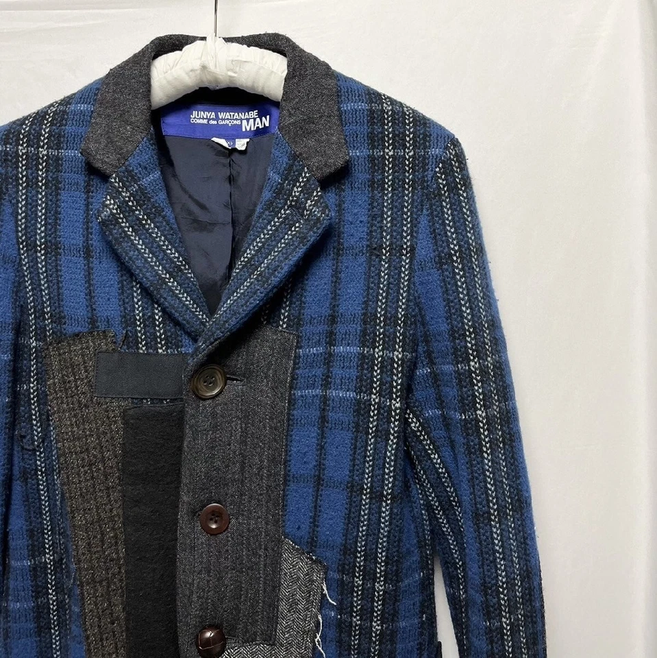 Junya Watanabe Distressed Patchwork Wool Jacket Size XS/S - Image 2 of 4