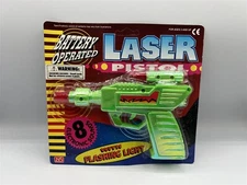 VINTAGE LASER PISTOL TOY 8 ELECTRONIC SOUNDS FLASHING LIGHT BATTERY OPERATED #1