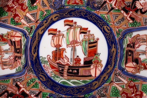 Eine antike Schale, „Black Ship“ (Kurofune), Japan 19. Jh. - Kioken Heiza sei. - Bild 6 von 9