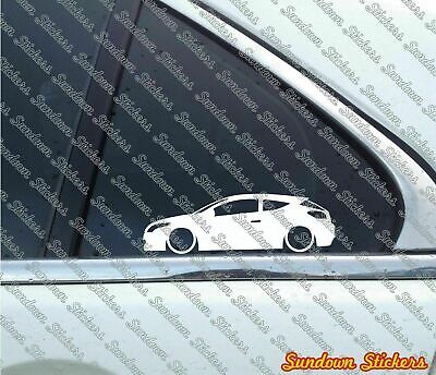 for Renault Sport Megane RS Mk3L572 2x Lowered car outline stickers
